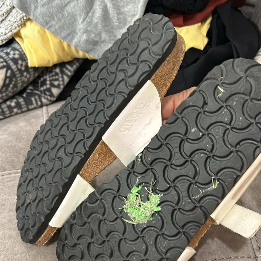 Birkenstock Birki White Madura Velcro Sandals Size 39/8 comfort - Picture 6 of 7